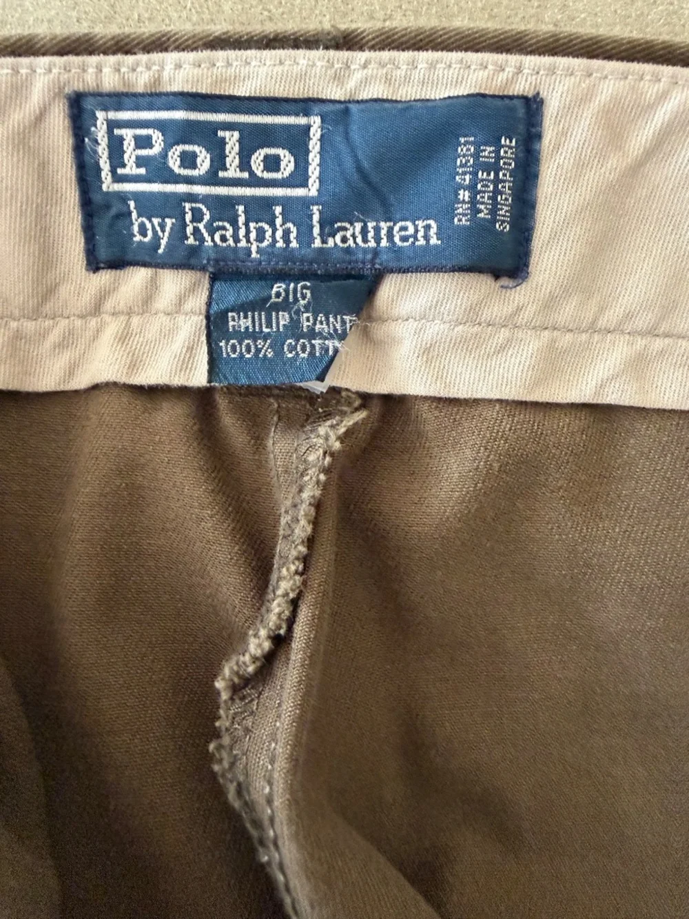 Polo Ralph Lauren Pants, BIG Philip Pant, Size 46BX30, 100% Cotton